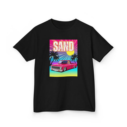 Kids pink truck sunset